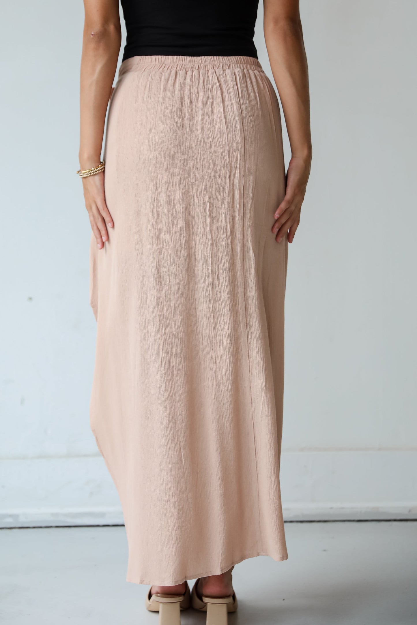 FINAL SALE - Classy Aesthetic Nude Maxi Skirt