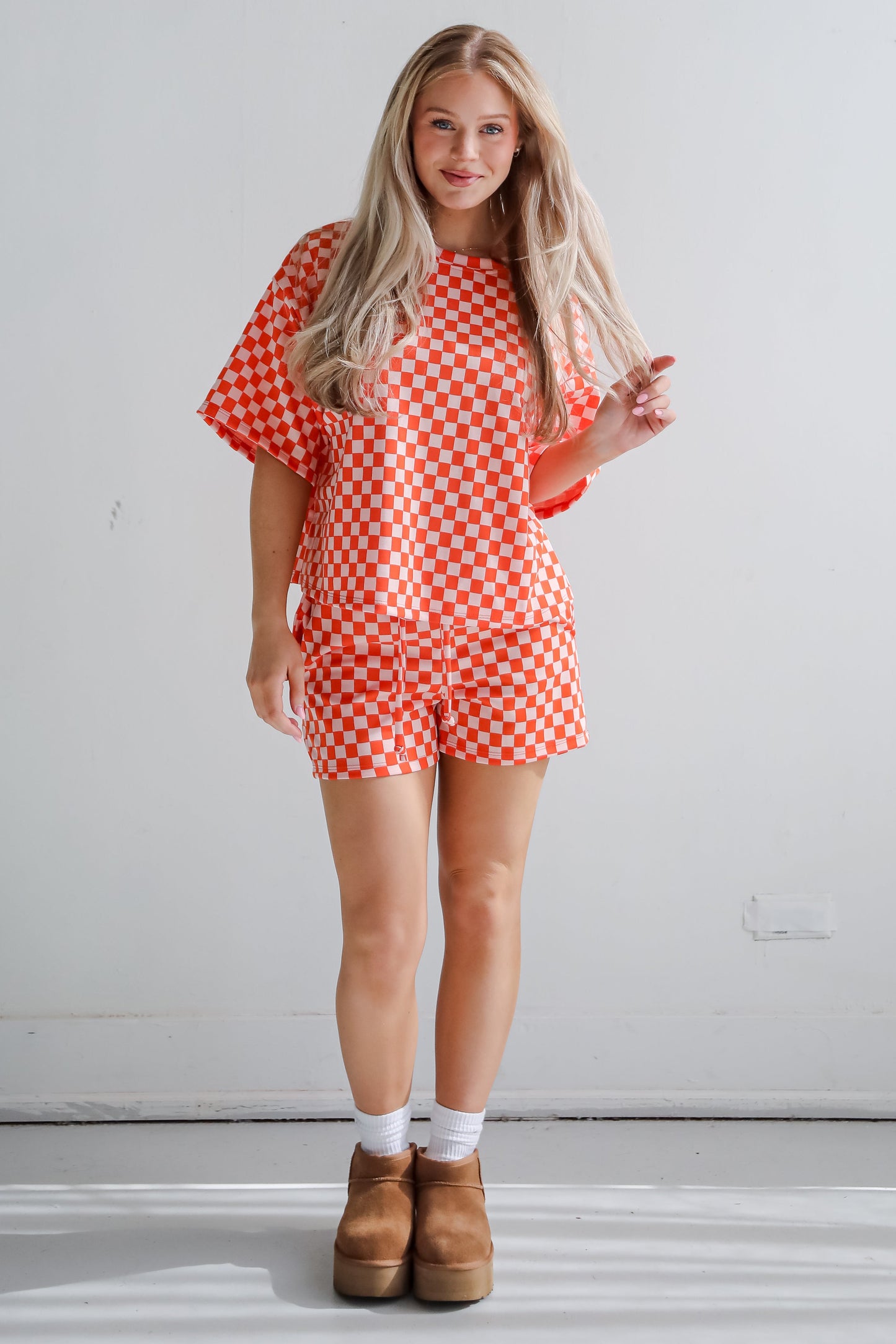 FINAL SALE - Give It All You've Got Checkered Shorts