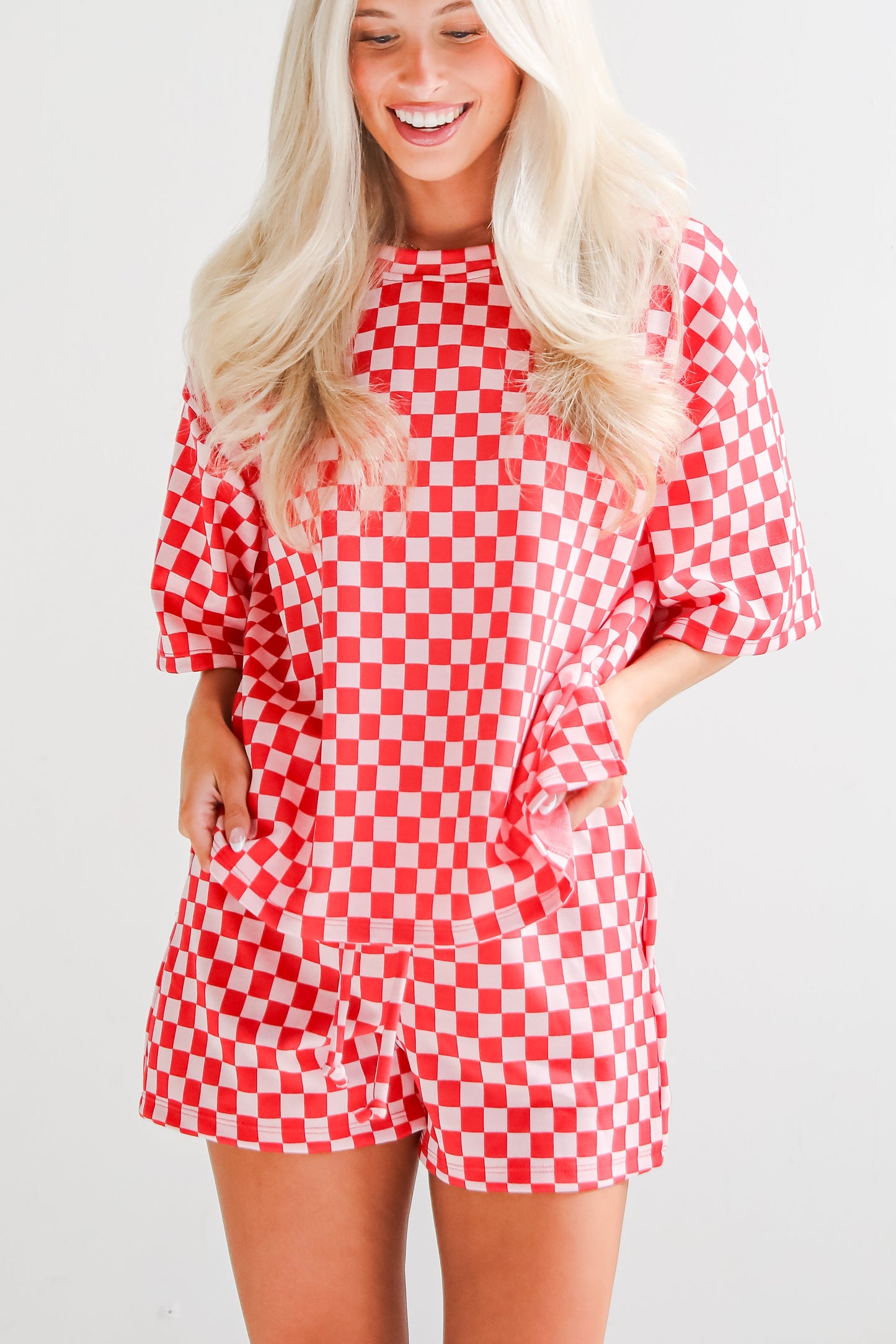 FINAL SALE - Give It All You've Got Checkered Shorts