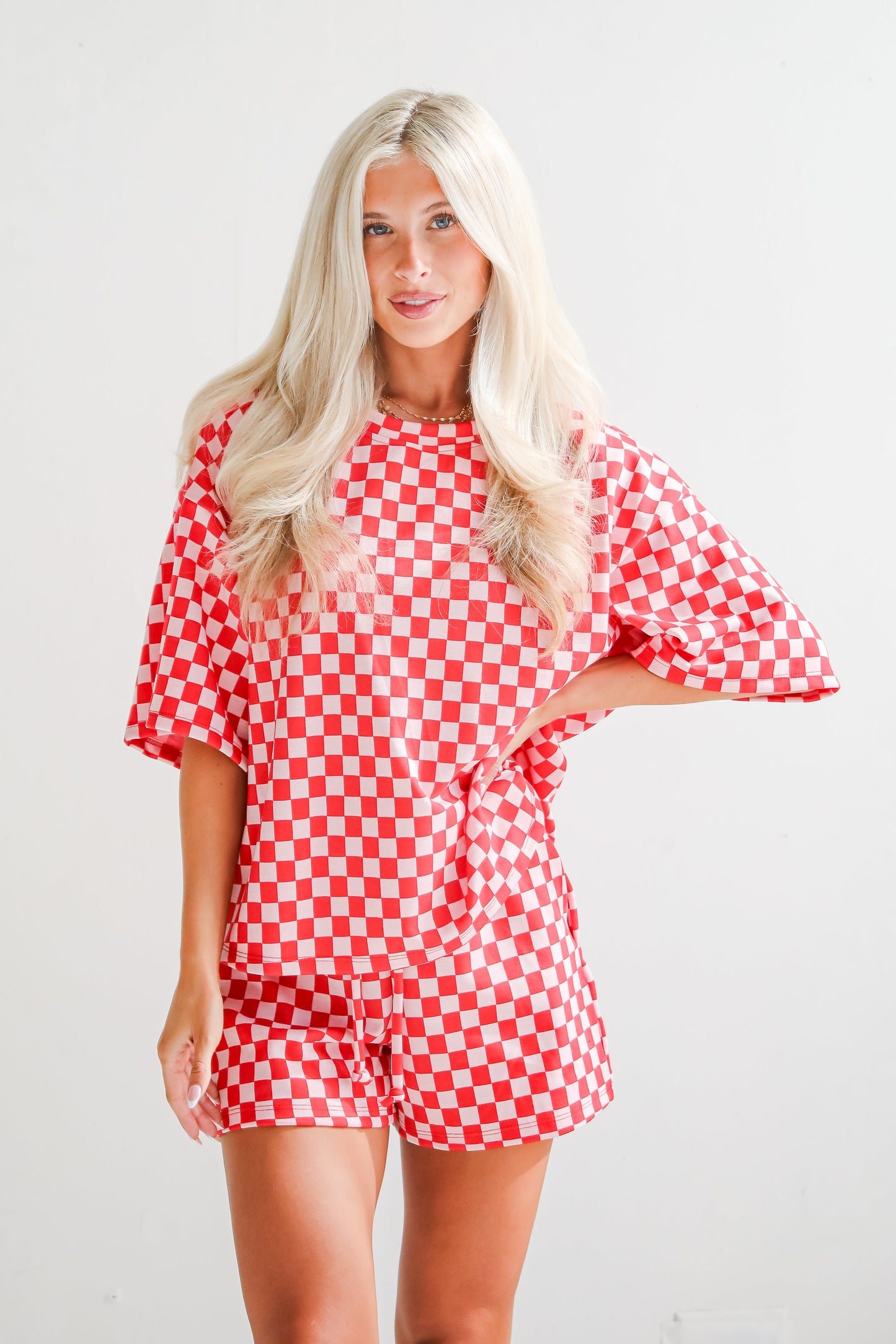 FINAL SALE - Give It All You've Got Checkered Shorts